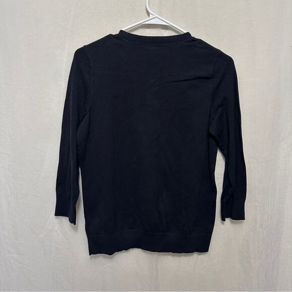 NWT Talbots black Pima cotton button-up cardigan sweater size small - Picture 5 of 8